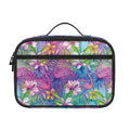Tropical Flamingo And Hibiscus Print Portable Lunch Bag