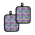 Tropical Flamingo And Hibiscus Print Pot Holders