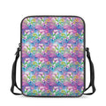 Tropical Flamingo And Hibiscus Print Rectangular Crossbody Bag