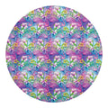 Tropical Flamingo And Hibiscus Print Round Blanket
