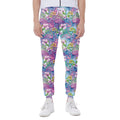 Tropical Flamingo And Hibiscus Print Joggers