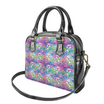 Tropical Flamingo And Hibiscus Print Shoulder Handbag