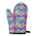 Tropical Flamingo And Hibiscus Print Single Oven Mitt