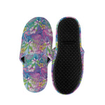 Tropical Flamingo And Hibiscus Print Slippers