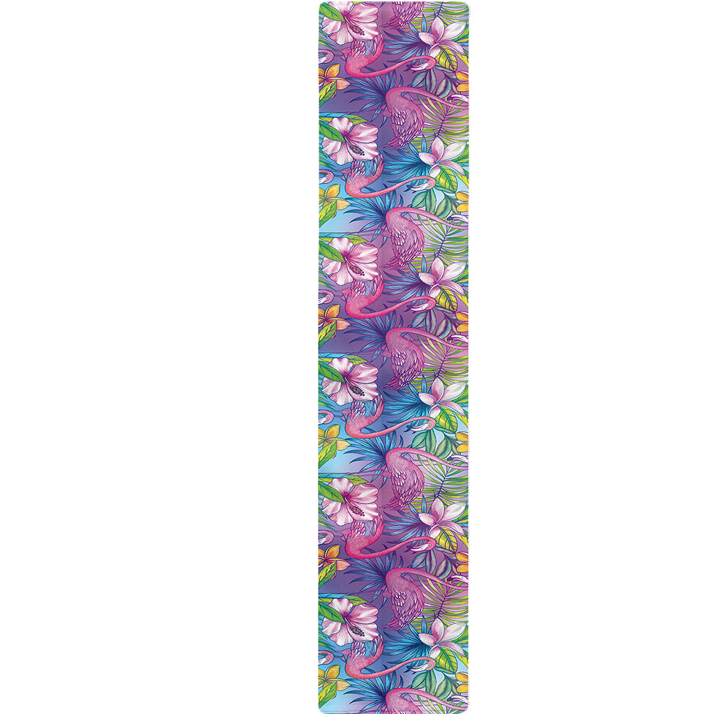 Tropical Flamingo And Hibiscus Print Table Runner
