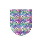 Tropical Flamingo And Hibiscus Print Toilet Lid Cover