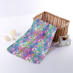 Tropical Flamingo And Hibiscus Print Towel