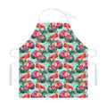 Tropical Floral Flamingo Pattern Print Adjustable Apron