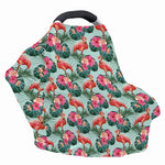 Tropical Floral Flamingo Pattern Print Baby Seat Cover