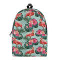 Tropical Floral Flamingo Pattern Print School Backpack