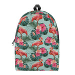 Tropical Floral Flamingo Pattern Print Backpack