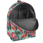Tropical Floral Flamingo Pattern Print Backpack