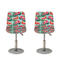 Tropical Floral Flamingo Pattern Print Bar Stool Covers