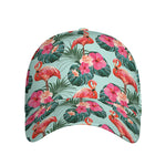 Tropical Floral Flamingo Pattern Print Baseball Cap