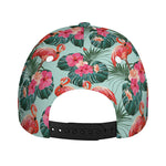 Tropical Floral Flamingo Pattern Print Baseball Cap