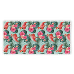 Tropical Floral Flamingo Pattern Print Beach Towel