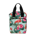 Tropical Floral Flamingo Pattern Print Bible Tote Bag