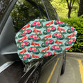 Tropical Floral Flamingo Pattern Print Car Side Mirror Covers