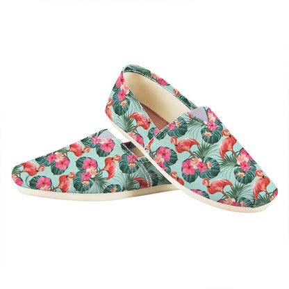 Tropical Floral Flamingo Pattern Print Casual Shoes