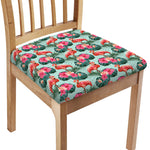Tropical Floral Flamingo Pattern Print Chair Cushion Cover