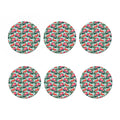 Tropical Floral Flamingo Pattern Print Coaster Set