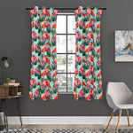 Tropical Floral Flamingo Pattern Print Curtain