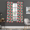 Tropical Floral Flamingo Pattern Print Curtain