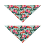Tropical Floral Flamingo Pattern Print Dog Bandana