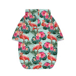 Tropical Floral Flamingo Pattern Print Dog Zip Up Hoodie