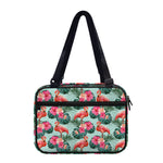 Tropical Floral Flamingo Pattern Print Double Strap Bible Bag