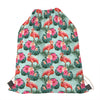 Tropical Floral Flamingo Pattern Print Drawstring Bag