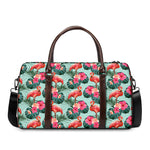 Tropical Floral Flamingo Pattern Print Duffle Bag