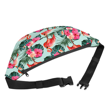 Tropical Floral Flamingo Pattern Print Fanny Pack
