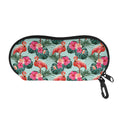Tropical Floral Flamingo Pattern Print Glasses Case