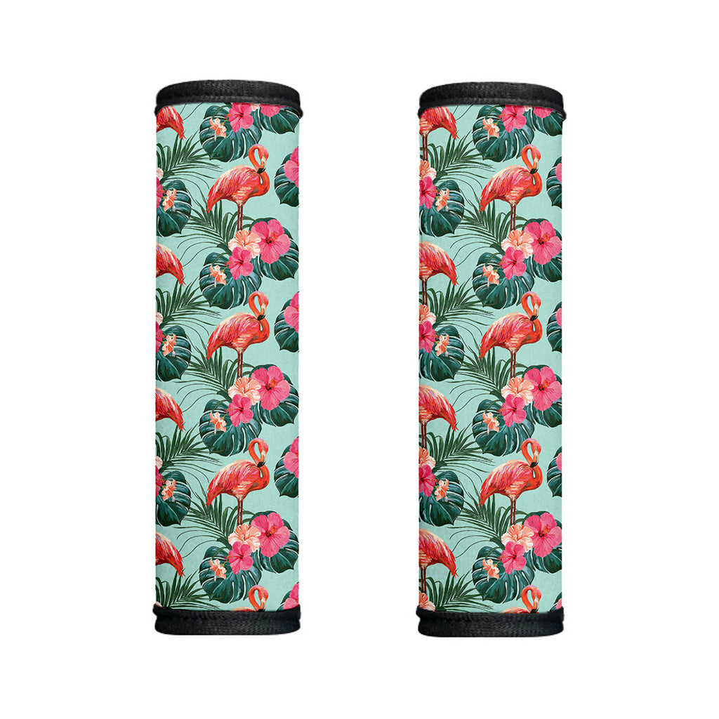 Tropical Floral Flamingo Pattern Print Handle Covers