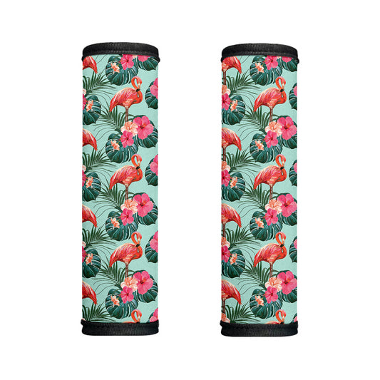 Tropical Floral Flamingo Pattern Print Handle Covers