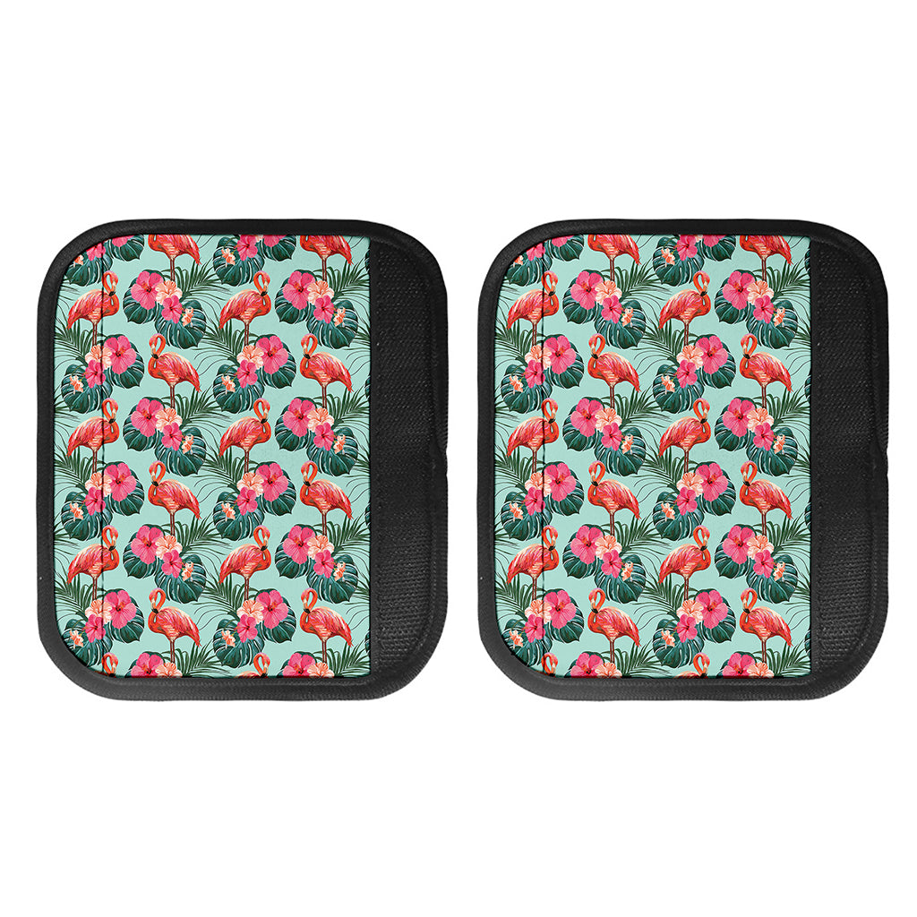Tropical Floral Flamingo Pattern Print Handle Covers