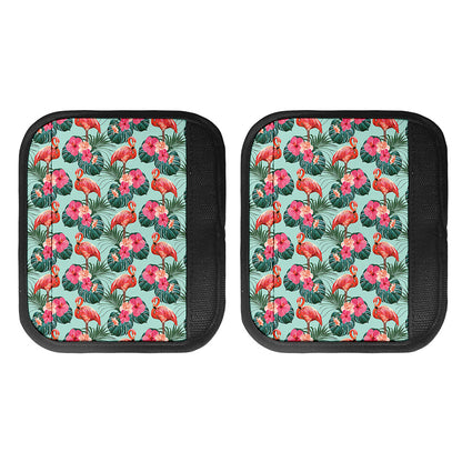 Tropical Floral Flamingo Pattern Print Handle Covers