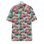 Tropical Floral Flamingo Pattern Print Hawaiian Shirt