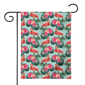 Tropical Floral Flamingo Pattern Print House Flag