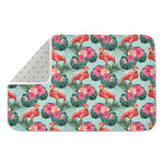 Tropical Floral Flamingo Pattern Print Indoor Door Mat