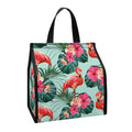 Tropical Floral Flamingo Pattern Print Insulated Lunch Tote