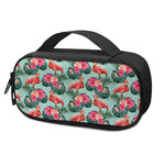 Tropical Floral Flamingo Pattern Print Insulin Cooler Travel Case