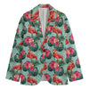 Tropical Floral Flamingo Pattern Print Men's Blazer