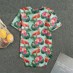 Tropical Floral Flamingo Pattern Print Men's Bodysuit