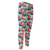 Tropical Floral Flamingo Pattern Print Men's Compression Pants