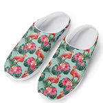 Tropical Floral Flamingo Pattern Print Mesh Casual Shoes