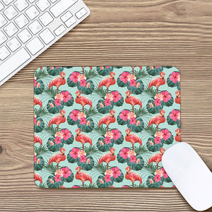 Tropical Floral Flamingo Pattern Print Mouse Pad