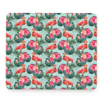 Tropical Floral Flamingo Pattern Print Mouse Pad