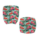 Tropical Floral Flamingo Pattern Print Office Chair Cover